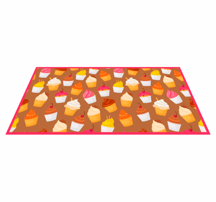 Tapis vinyle cuisine délice de cupcake - TenStickers