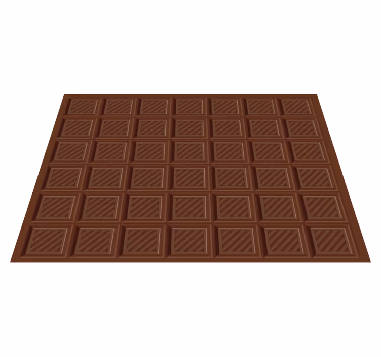 Tapis vinyle cuisine motif carré de chocolat - TenStickers
