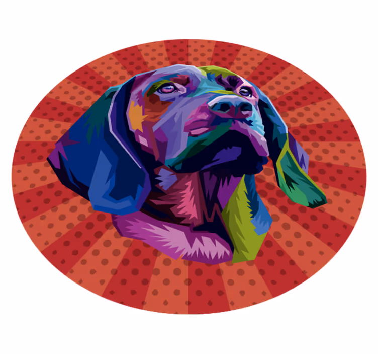 Tapis vinyle cuisine pop art chien - TenStickers