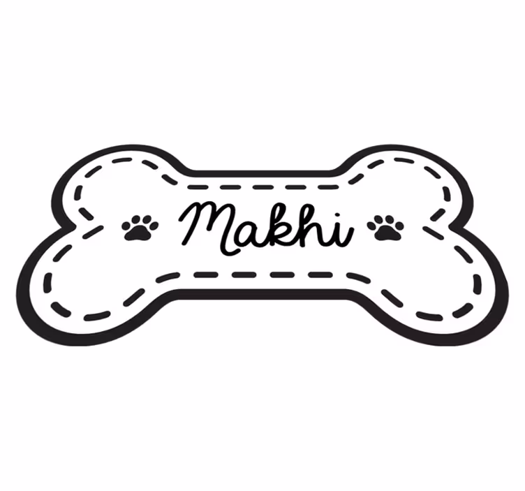 Tapis vinyle personnalisé forme d'os de chien - TenStickers