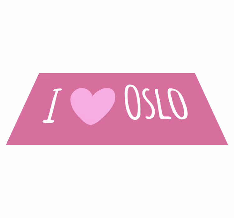 Tapis vinyle citation j'adore le design rose d'oslo - TenStickers