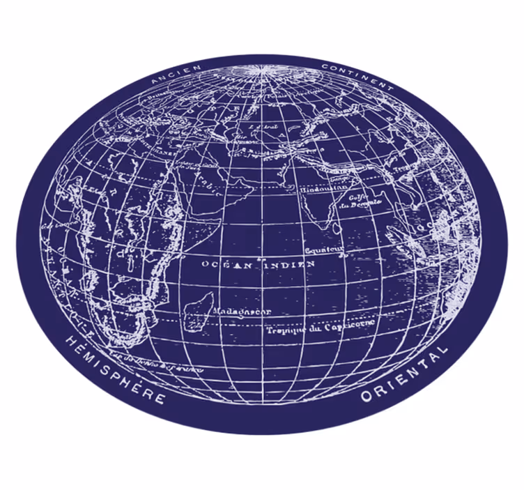 Tapis vinyle chambre affichage de la carte du monde - TenStickers