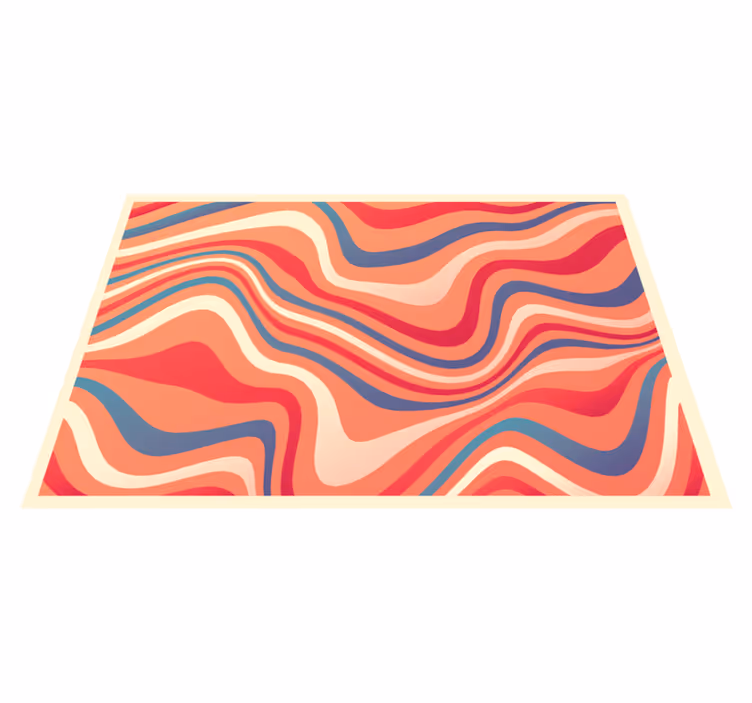 Tapis vinyle design moderne palette de couleurs ondulées - TenStickers