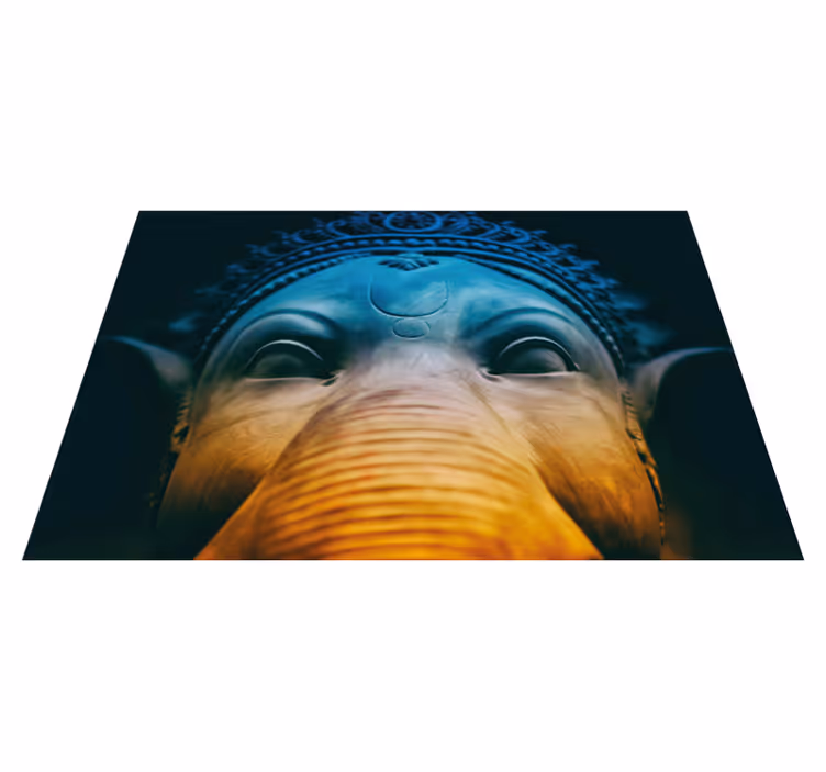 Tapis vinyle éthnique visages d'éléphant éthérés - TenStickers
