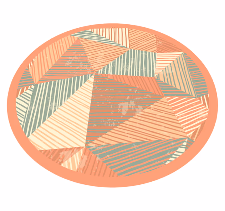 Tapis vinyle géométrique jeu de couleurs de triangles - TenStickers