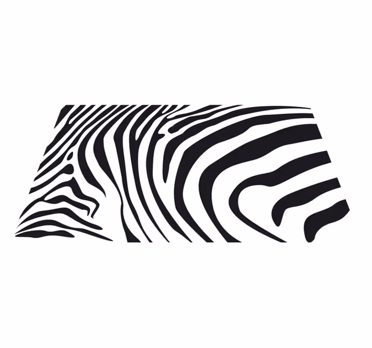 Tapis vinyle motif animal lignes de zèbre - TenStickers