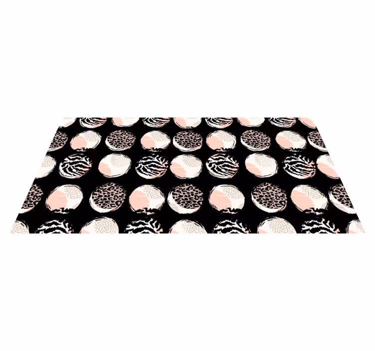 Tapis vinyle motif animal motifs de cercles audacieux - TenStickers