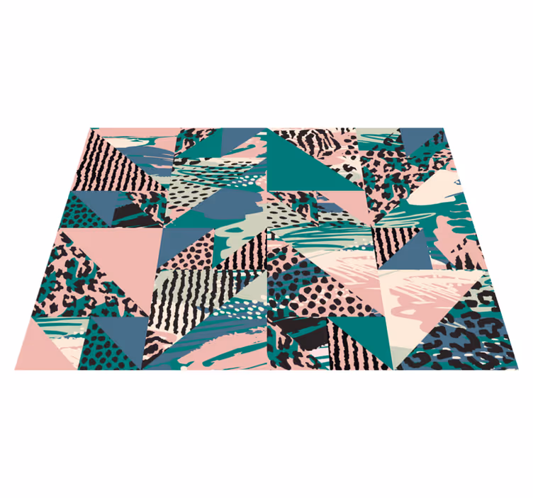 Tapis vinyle texture abstractions géométriques en couches - TenStickers