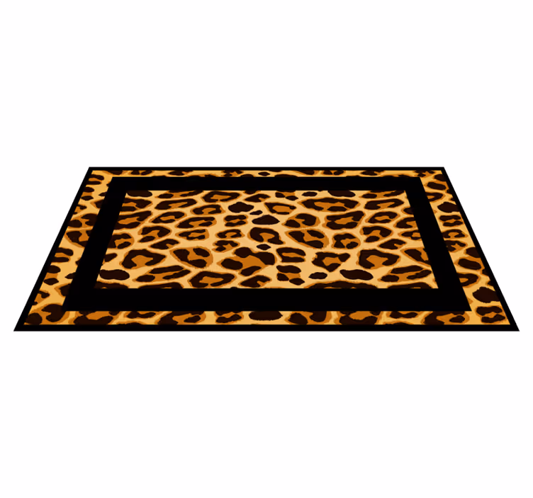Tapis vinyle motif animal Élément léopard rectangulaire - TenStickers