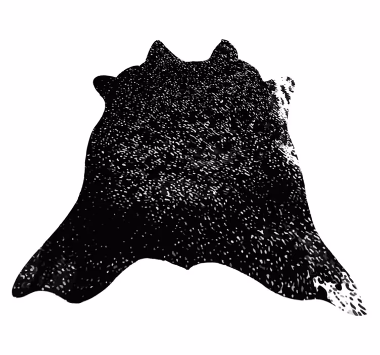Tapis vinyle motif animal cuir de vachette moucheté noir - TenStickers