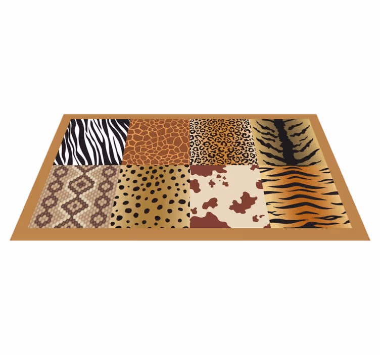 Tapis vinyle motif animal motifs de style safari - TenStickers