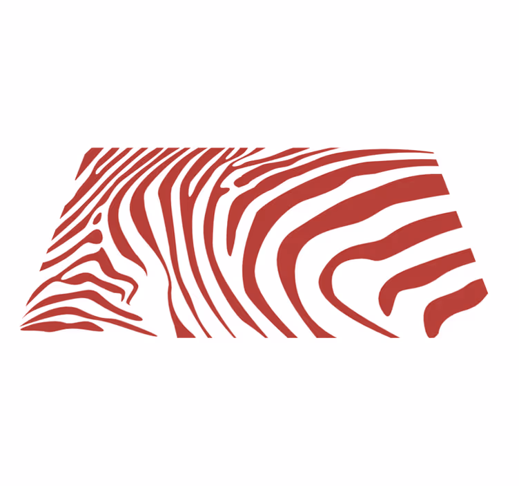 Tapis vinyle motif animal vagues rouges frappantes - TenStickers