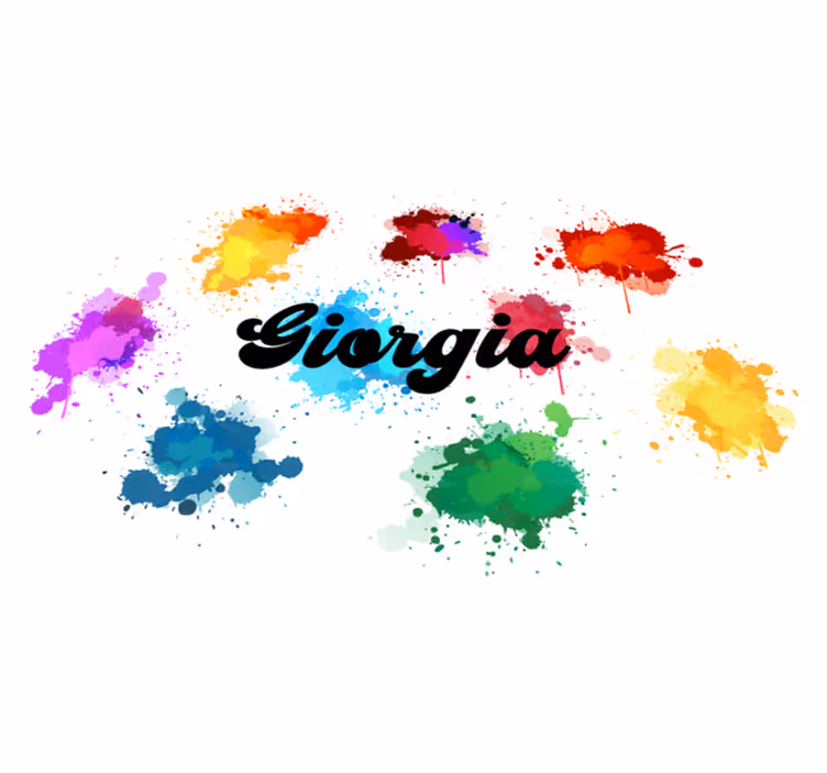 Tapis vinyle avec nom Aquarela splash - TenStickers