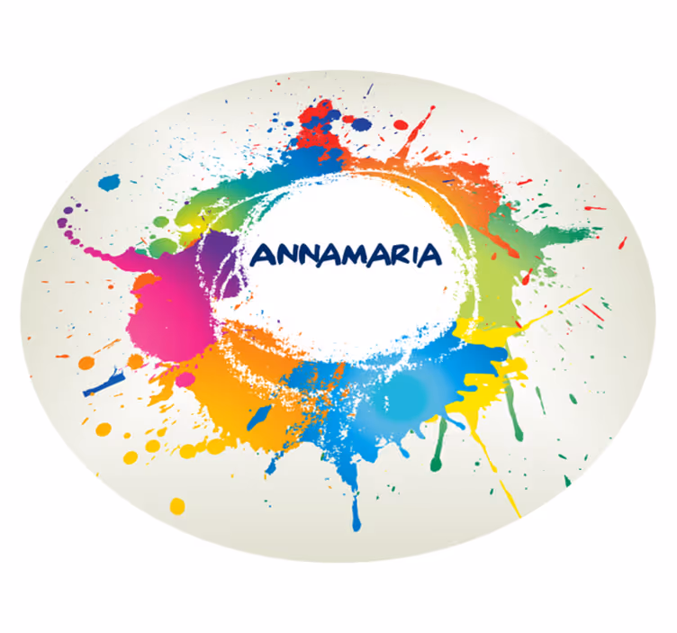 Tapis vinyle ado éclaboussures avec nom - TenStickers
