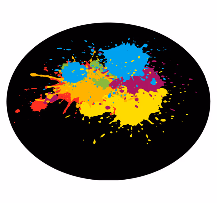 Tapis vinyle ado taches d'éclaboussures colorées - TenStickers