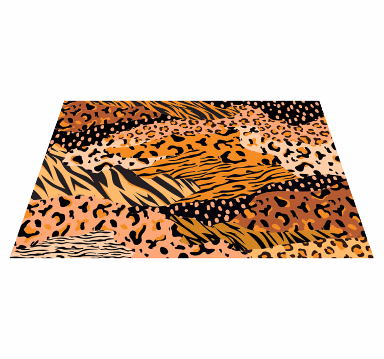 Tapis vinyle motif animal nuances de léopard - TenStickers