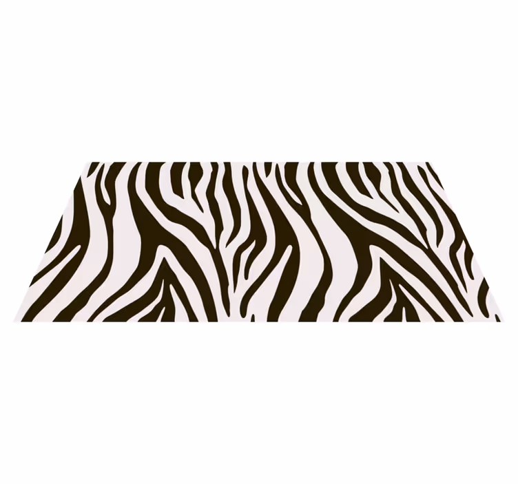 Tapis vinyle motif animal impression à rayures zébrées - TenStickers