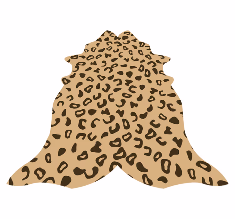 Tapis vinyle motif animal style en forme de léopard - TenStickers