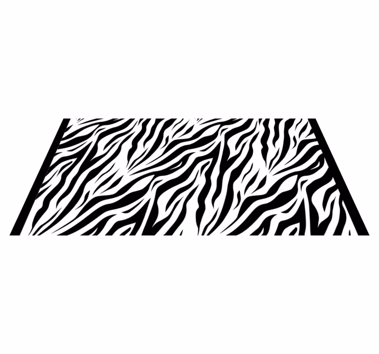 Tapis vinyle motif animal zèbre élégant - TenStickers