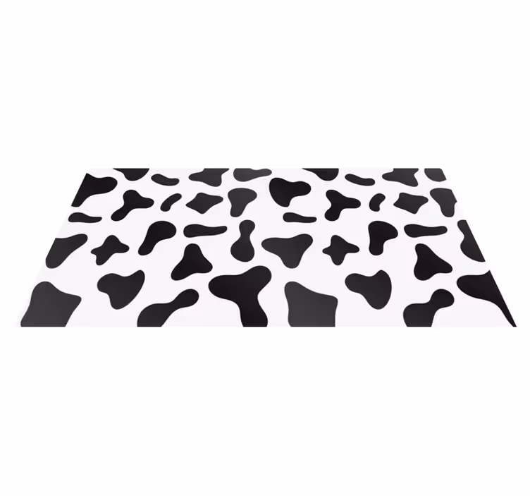 Tapis vinyle motif animal taches de vache - TenStickers