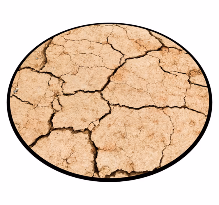 Tapis vinyle textures motif de terre fissurée - TenStickers