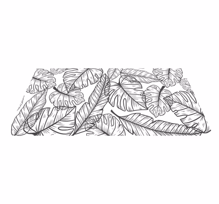 Tapis vinyle bébé thème de la jungle feuillue - TenStickers