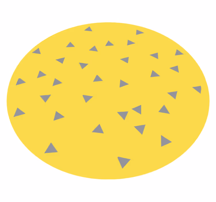 Tapis vinyle géométrique conception de triangle jaune - TenStickers