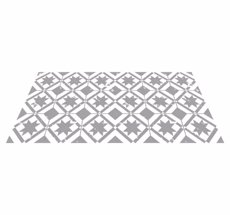 Tapis vinyle salle de bain carreaux gris - TenStickers