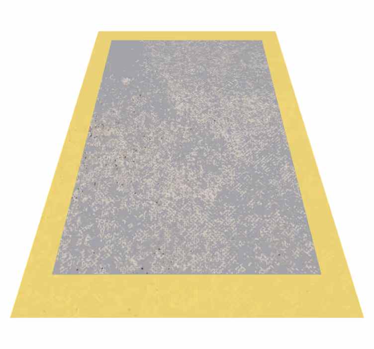 Tapis vinyle salon cadre jaune - TenStickers