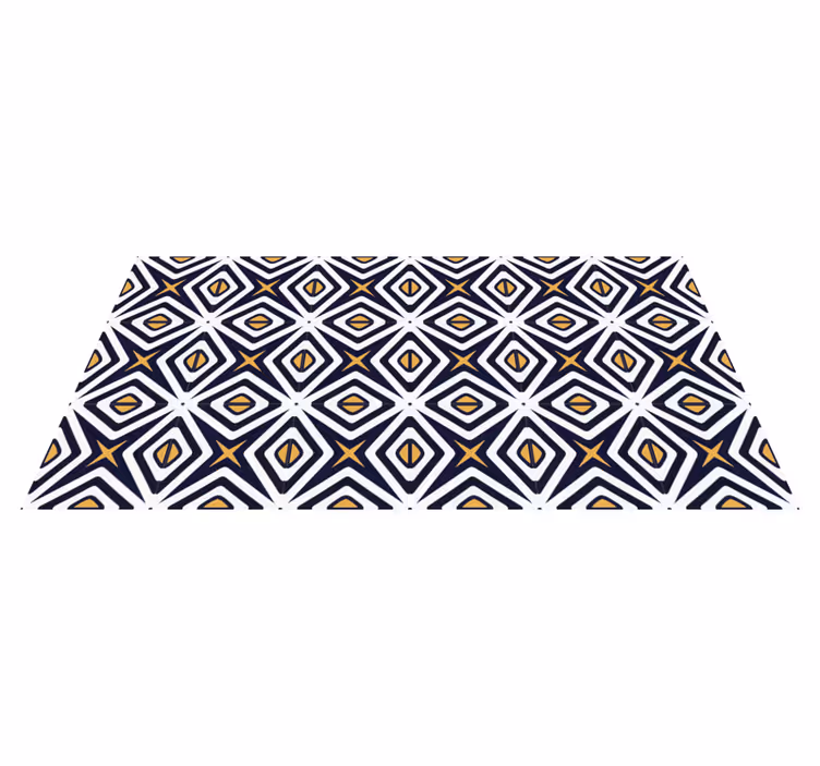Tapis vinyle carreaux de ciment effet carrelage rétro - TenStickers