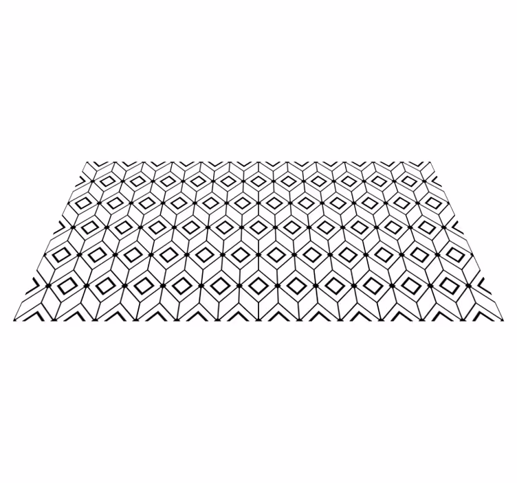 Tapis vinyle géométrique éléments de diamant modernes - TenStickers