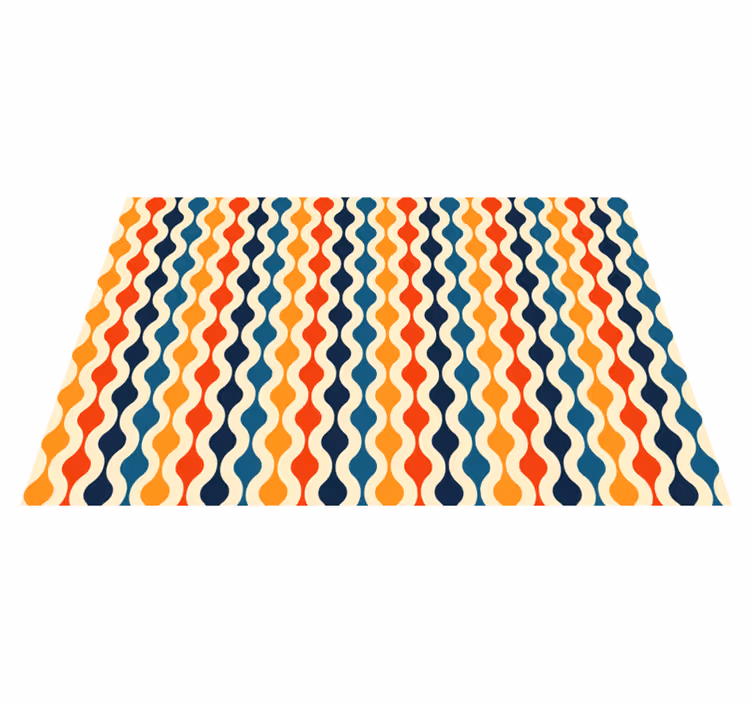 Tapis vinyle vintage courbes années 70 - TenStickers