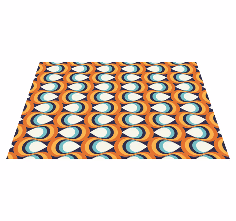 Tapis vinyle vintage gouttes années 70 - TenStickers