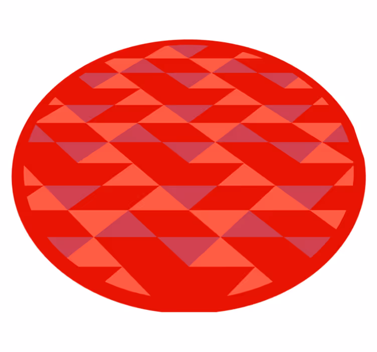 Tapis vinyle carreaux Petits triangles rouges - TenStickers
