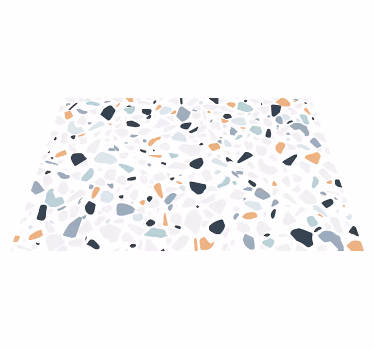Tapis vinyle salle de bain mosaïque blanc et noir - TenStickers