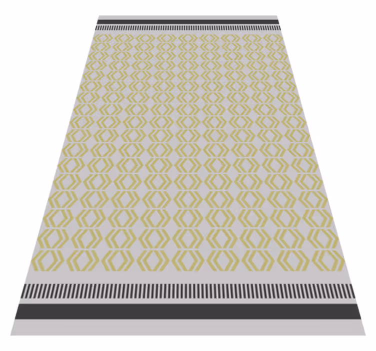 Tapis vinyle salon cadre en nid d'abeille - TenStickers