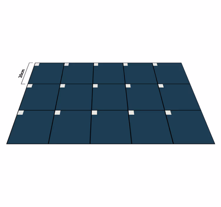 Tapis vinyle salon couleur bleu - TenStickers