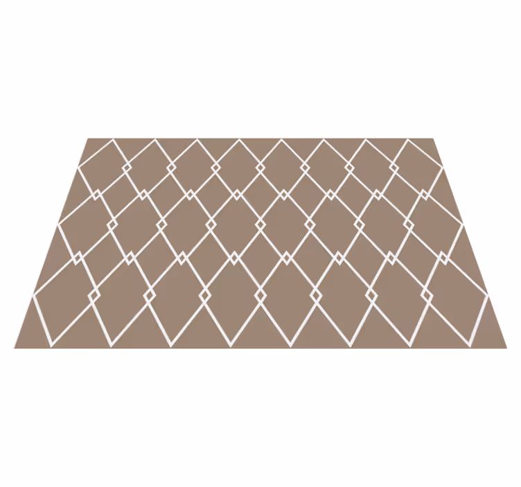 Tapis vinyle géométrique diamants entrecroisés - TenStickers