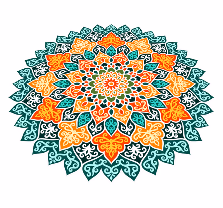 Tapis vinyle mandala conception de cercle radiant - TenStickers