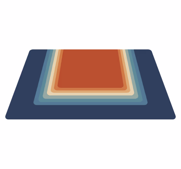 Tapis vinyle design moderne rayures superposées vibrantes - TenStickers