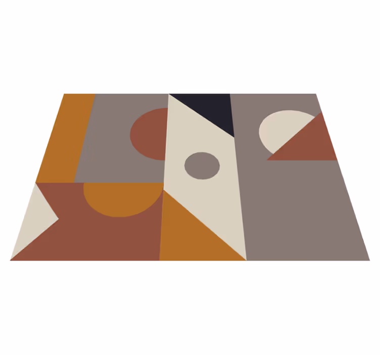 Tapis vinyle design moderne formes géométriques abstraites - TenStickers
