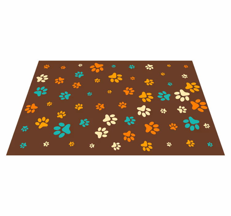 Tapis vinyle motif animal motifs de pattes vibrants - TenStickers