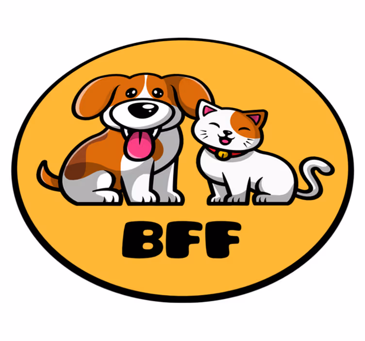 Tapis vinyle bébé meilleurs compagnons animaux - TenStickers