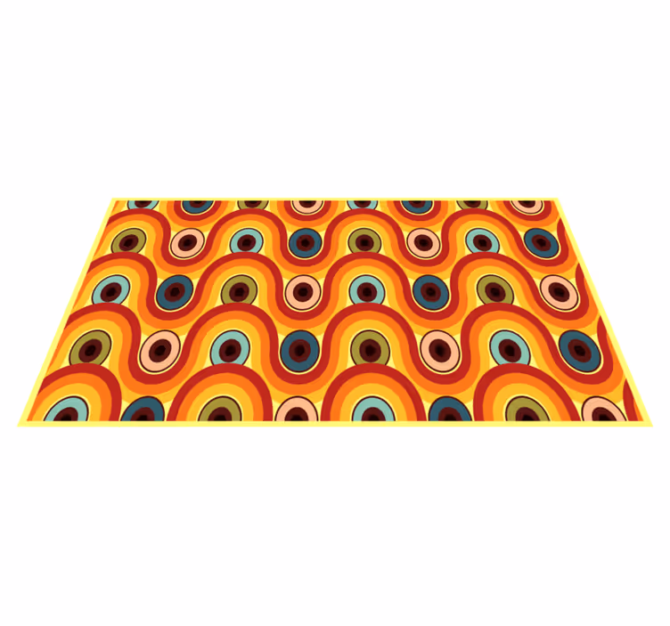 Tapis vinyle vintage motif 70's - TenStickers