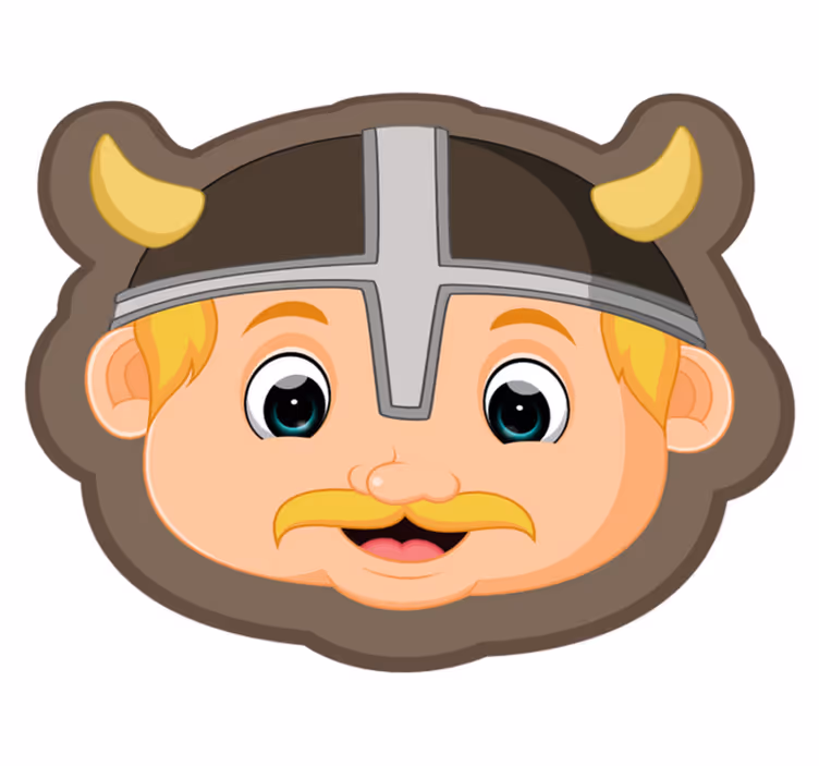 Tapis vinyle pour enfants personnage viking blond - TenStickers