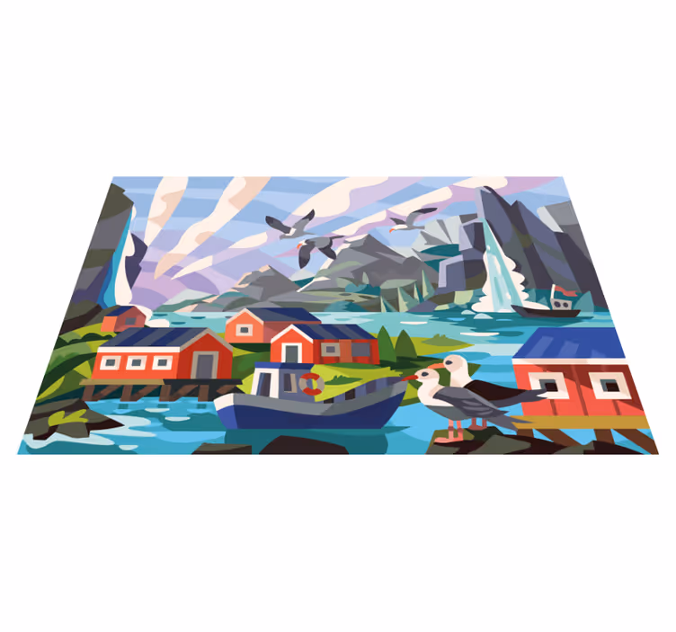 Tapis vinyle nature côte norvégienne - TenStickers