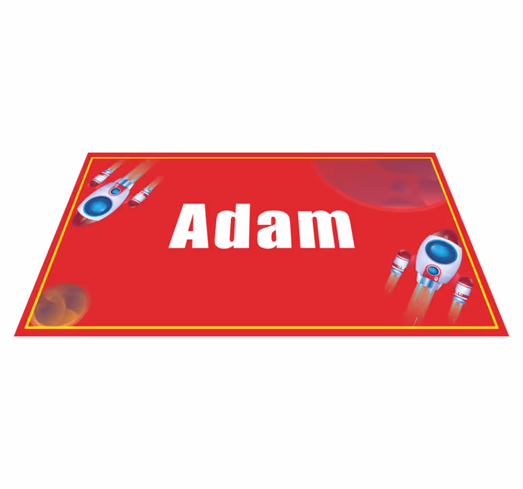 Tapis vinyle autres tapis fusée avec nom personnalisé - TenStickers