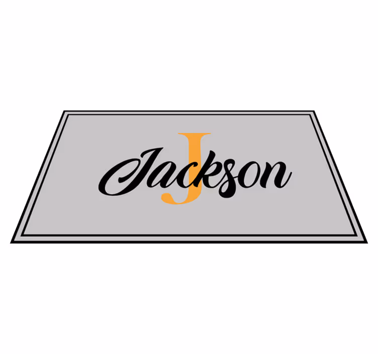 Tapis vinyle personnalisé nom et affichage initial - TenStickers