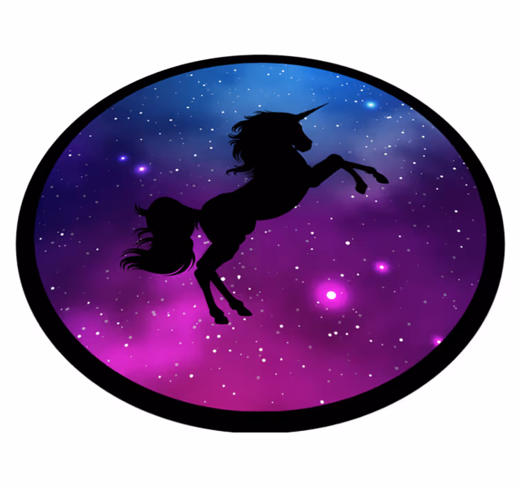 Tapis vinyle pour enfants Espace licorne  - TenStickers