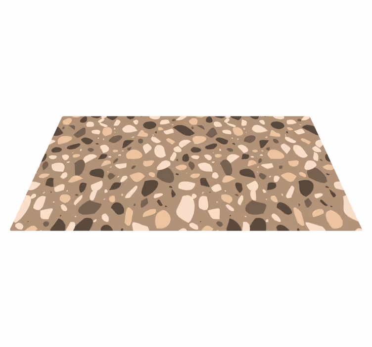 Tapis vinyle pierre galet abstrait - TenStickers